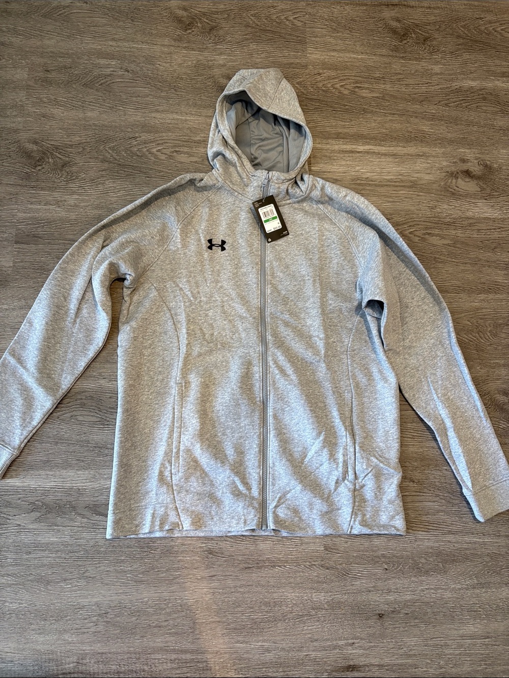 Under Armour Light Gray Full-Zip Hoodie Jacket